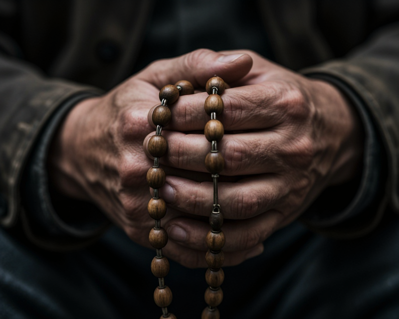 Symbolic representation of the nun's struggle