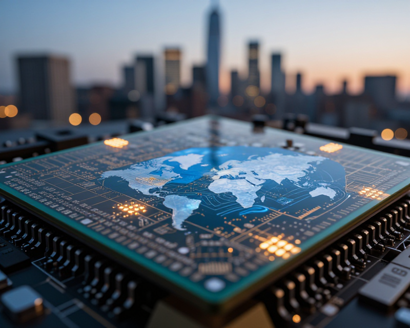 Global Semiconductor Finance Concept