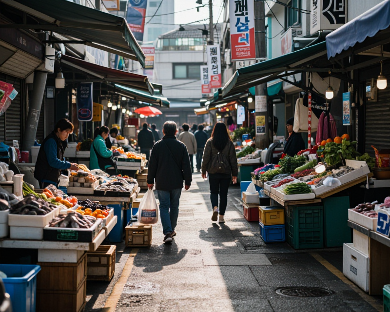 Busan Market Election Atmosphere