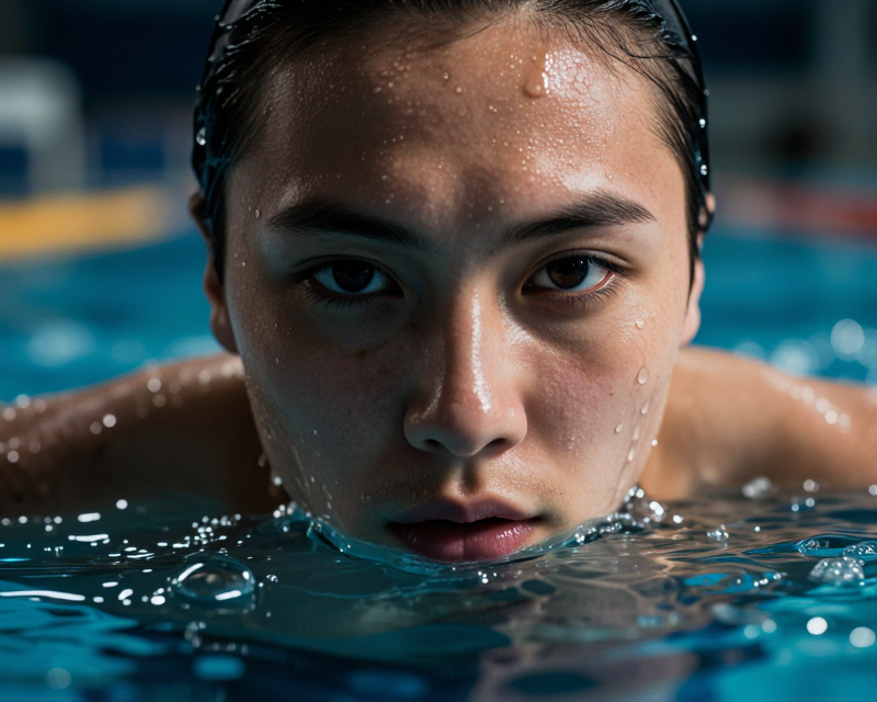 Professional Swimmer Focus