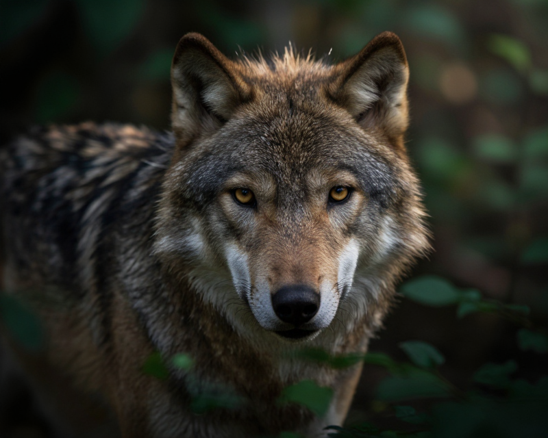 Cinematic Wolf Portrait