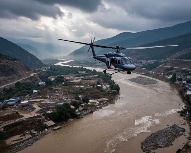Nepal Flood Rescue Helicopter