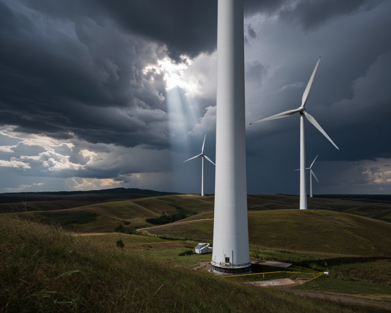 Cinematic Wind Turbine Landscape