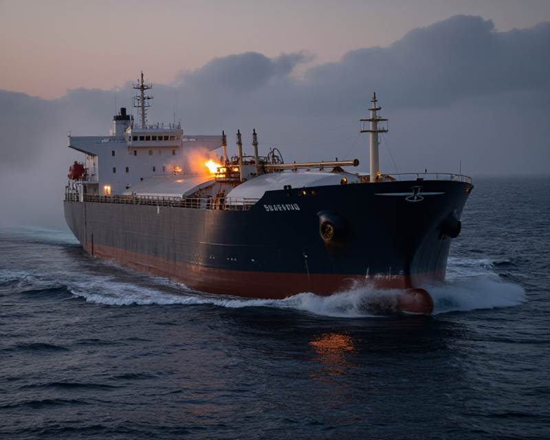 LNG Tanker at Sea