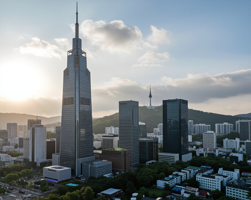 South Korean Urban Weather Scene