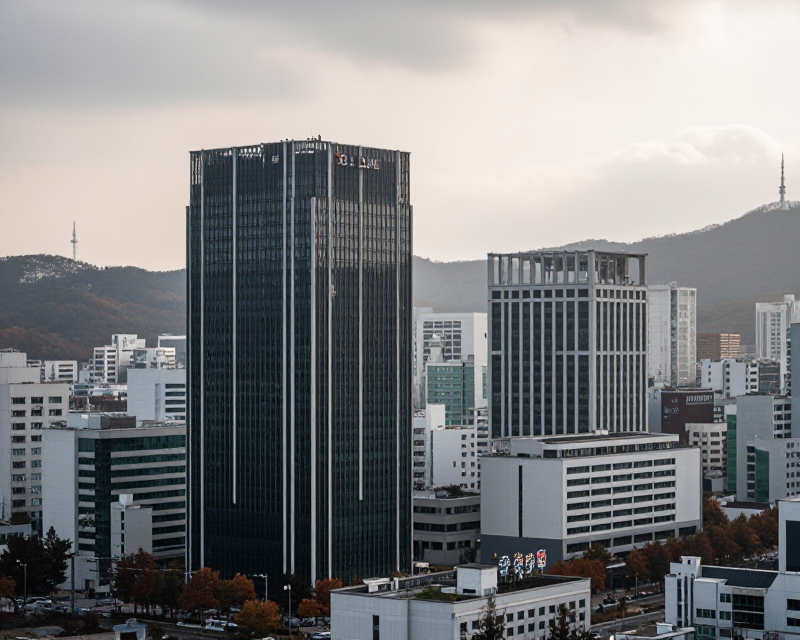 Overcast Korean Urban Landscape