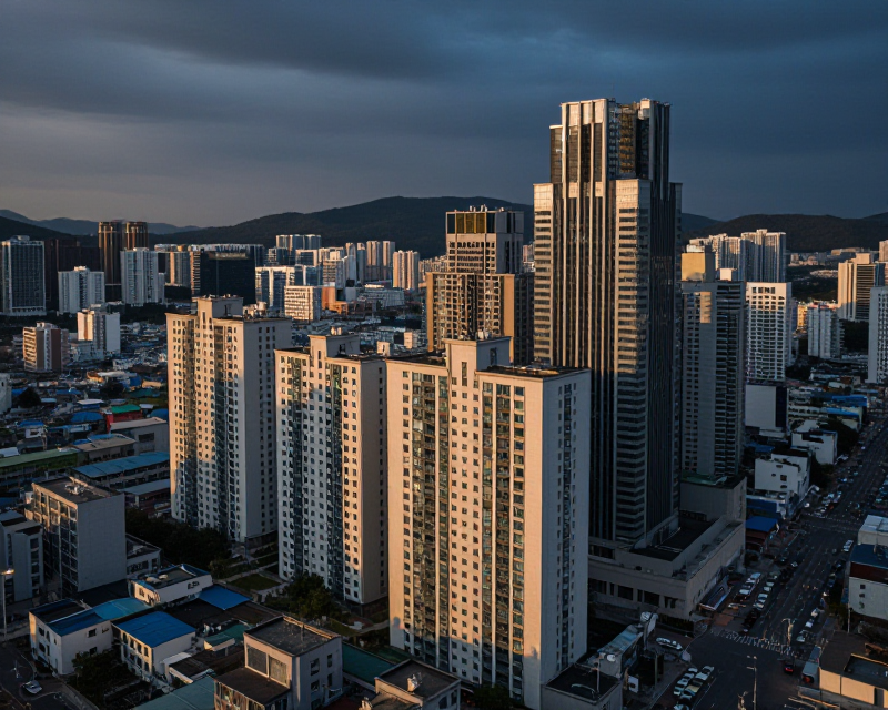 Seoul Urban Landscape at Twilight